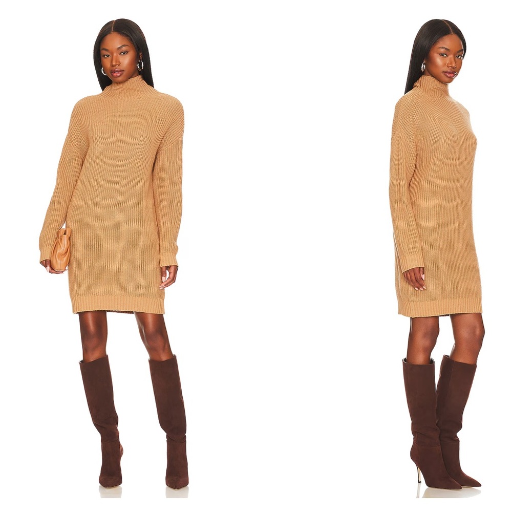 Callahan‎ Gemma Camel Tan Sweater Mini Dress